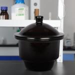 Amber Glass Desiccator Jar for Lab Use 9.45 Inch