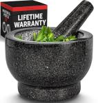 Large Heavy Duty Granite Mortar and Pestle Set