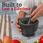 Large Heavy Duty Granite Mortar and Pestle Set