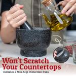 Large Heavy Duty Granite Mortar and Pestle Set