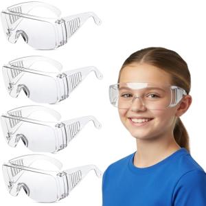 4 Pack Kids Anti-Fog Safety Goggles