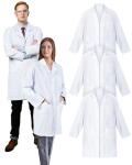3-Pack White Unisex Lab Coats for Adults