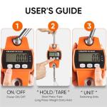 RoMech 660lb Digital Hanging Scale for Outdoors