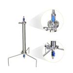 HNZXIB Closed Loop Extractor 90 Gram Stainless Steel Vacuum Chamber/Tube with Tripod Used to Extract from Plant Leaves，Closed Loop Extractor Vacuum Chamber Tube Closed Loop Extraction System