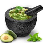 Luvan Black Granite Mortar and Pestle Set