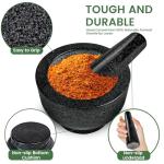 Luvan Black Granite Mortar and Pestle Set