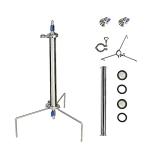 HNZXIB Closed Loop Extractor 90 Gram Stainless Steel Vacuum Chamber/Tube with Tripod Used to Extract from Plant Leaves，Closed Loop Extractor Vacuum Chamber Tube Closed Loop Extraction System