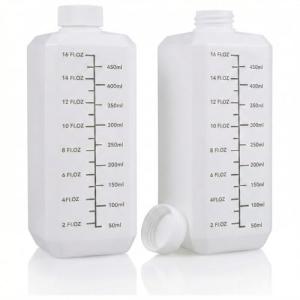 Plastic Lab Chemical Reagent Bottles, 16 oz