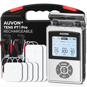 AUVON Rechargeable Digital TENS Unit Muscle Stimulator