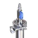 HNZXIB Closed Loop Extractor 90 Gram Stainless Steel Vacuum Chamber/Tube with Tripod Used to Extract from Plant Leaves，Closed Loop Extractor Vacuum Chamber Tube Closed Loop Extraction System