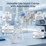 Zinc Alloy Adjustable 4-Prong Retort Clamp