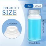 100 Pcs 16oz Plastic Lab Sample Bottles