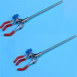 LabZhang 2 Pack 3-Prong Rubber-Coated Lab Clamps