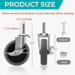 4-Inch Heavy Duty Swivel Caster Wheels Set of 4