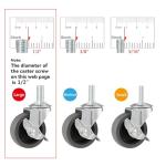 4-Inch Heavy Duty Swivel Caster Wheels Set of 4