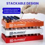 2-Pack 2ML Vial Holder Tube Rack in Orange
