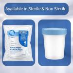 Sterile Specimen Cups with Lids - 5 Count