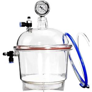 Acrylic Vacuum Desiccator Jar with Pressure Gauge