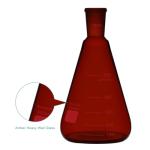 Stonylab 500 ml Amber Erlenmeyer Flask, Borosilicate Glass