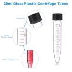 20ml Glass Centrifuge Tubes with Screw Caps, 6 Pcs