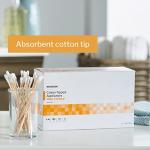 McKesson Cotton-Tipped Applicator Swabstick, Non-Sterile, Wood Shaft, 6 in, 100 Count, 10 Packs, 1000 Total