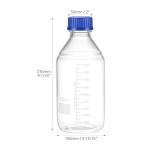 QWORK 1000ml Glass Storage Bottles, 2 Pack