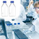 QWORK 1000ml Glass Storage Bottles, 2 Pack