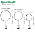 6-Pack Stainless Steel Lab Retort Support Rings