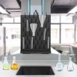 Wall-Mount Lab Drying Rack with 52 Pegs