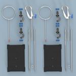Lab Stand Set with Burette Clamp and Boss Heads
