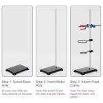 Heavy Duty BorinGlass Lab Stand with Cast Iron Base