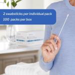 McKesson Cotton-Tipped Applicator Swabstick, Sterile, Wood Shaft, 6 in, 2 Count, 1000 Packs, 2000 Total
