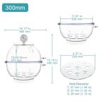 Stonylab 300mm PC Vacuum Desiccator with Gauge