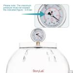 Stonylab 300mm PC Vacuum Desiccator with Gauge
