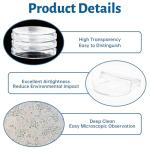 100 Pack Sterile Plastic Petri Dishes with Lids