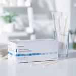 McKesson Cotton-Tipped Applicator Swabstick, Sterile, Wood Shaft, 6 in, 2 Count, 1000 Packs, 2000 Total