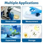 100 Pack Sterile Plastic Petri Dishes with Lids