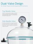 BKMLAB 250mm Vacuum Desiccator with Pressure Gauge