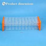 5-Count Detachable Orange Plastic Test Tube Rack