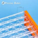 5-Count Detachable Orange Plastic Test Tube Rack