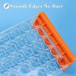 5-Count Detachable Orange Plastic Test Tube Rack