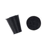 40 Pieces (Same Size) Very Small Solid Rubber Stoppers - Size #000-13mm (0.51in) x 8mm (0.31in) - 17mm (0.66in) Long - Black Lab Plug