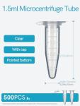 500PCS Microcentrifuge Tubes 1.5ml with Snap Caps