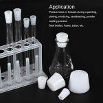 MECCANIXITY Silicone Rubber Tapered Plug 25mm to 33mm with Hole White for Powder Coating, Painting, Anodizing, Plating, Sandblasting, Laboratory Use 2 Pieces