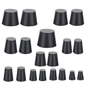 Solid Rubber Stopper Bungs 19 Pieces 10 Assorted Sizes from 000# to 7# Use for Flask, Plug Holes, Dog's Pool and Test Tube or Other Laboratory Apparatus Need Sealed