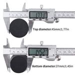 4-Pack (Same Size) Large Solid Rubber Stoppers - Size #9-45mm (1.77in) x 37mm (1.45in) - 30mm (1.18in) Long - Black Lab Plug