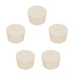 StonyLab Solid Rubber Stoppers, 5-Pack 11# White Tapered Lab Seal Rubber Stoppers