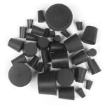 Enjoyist 34 Pack Solid Rubber Stoppers, 13 Assorted Sizes, 000# - 10# Black Tapered Lab Bungs