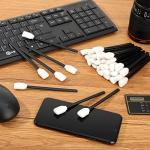 500 Pack Cleaning Swabs 5.1 Inch, Foam Tips Sponge Sticks for Printer, Electronics, Camera, Optical Lens, Sewing Machine(Black)