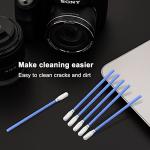 Wellgler's 3.65" Cleaning Swabs,Multi-Purpose Cleanroom Foam Tip Cleaning Swabs for Camera, Optical Lens, Arts and Crafts, Painting, Gun, Automotive Detailing .200PCS(Blue)